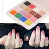 Nail Glitter 16 Kleuren Effen Poeder Art Gradiënt Pigment Set Ombre Spiegel Chrome Macaron Shimmer Manicure Decor Stof SAS100 230808