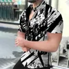 Мужские повседневные рубашки высококачественный короткий рукав Hawaii Plus Size Men Shirt Fancy Digital Printed Shirten