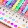 Gel Pens 12243648 Color Set Glitter Metallic Highlighter Gel Pen 1.0mm Art Marking Painting Drawing Graffiti Office School Stationery 230807