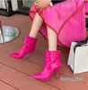Crocodile striped ankle boots 105mm toe tip Pointy and slender heels Toe stiletto heel tall boot designers shoe for women
