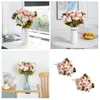 Fleurs décoratives réaliste Vintage Faux pivoine fleur de soie mariage décor à la maison 2 Pack (rose clair) bébé S souffle artificiel