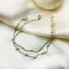 Link-Armbänder, süßes romantisches Mädchen-Mode-Armband, einfache goldene Perlenkette, Imitationsperle, doppelt
