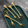 Dinnerware Sets 10 Pcs Forks Cake Fruit Stainless Steel Flatware Multi-function Appetizer Dessert Toddler