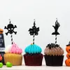 Other Event Party Supplies 9Pcs set Halloween Paper Straws Black Pumpkin Bat Witch Ghost Card Disposable Drinking Decoration 2023 230808