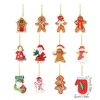 Christmas Ornaments For Tree Gingerbread Man Pendant Hangable 12Pcs Mini Charm For Christmas Tree Bedroom Living Room Party And L230620