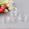 High-end Jars Cosmetic Sample Empty Container 5ML Plastic Round Pot Screw Cap Lid Small Tiny 5G Bottle for Make Up Eye Shadow Nails 3 5 7 8 10 15 20 Gram