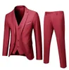 Мужские костюмы ehioe Fashion Men Men Classic Set Set Set Set Sed Wedding Grooming Slim Fit Jacket Жилет Плетена