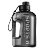 Water Bottles Sport Straw Portable With 2.7 Large For Training Liter Free Time Bottle Scale Travel Fitness Cup