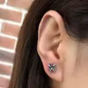 Stud MKENDN Punk Style 925 Sterling Silver spider Orecchini per uomo e donna Gothic Street Pop Hip Hop Ear Halloween Jewelry 230807