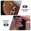 Schiena Orecchini Aretes Para Mujers Cerchio Per Ragazze Clip per polsini Non-gioielli Curvetta Polsini Metallo Per donna