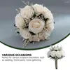 Flores decorativas buquê de flores de buquês de casamento para centro de mesa da noiva cravos - simulação de casamento rosa -