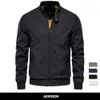 Męskie kurtki Aiopeson Solid Color Baseball Jacket Men Casual Stojak Bomber Męskie kurtki jesień Wysokiej jakości szczupłe kurtki dla mężczyzn 230807