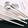 Flatware Sets 4/16/24Pcs Cutlery 18/10 Stainless Steel Mirror Dinnerware Western Style Tableware Fork Knife Coffee Spoon Silverware Gift