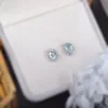 Stud ITSMOS Natural 14ct Ocean Blue Topaz Oval Pave CZ Earrings Sterling Silver Gemstone Studs Earring Lover Jewerly for Women Gift 230807