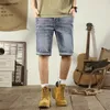 Men's Jeans Retro Style Denim Shorts Loose Fit Oversized Stretch Capris Summer Big Cow