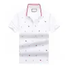 Toppkvalitet Desinger T -skjorta för män GU Business Letter Mönster 280G Pure Cotton Bead Tyg Flower Version Lapel Splicing Enkel generös lyx Mens Polo Shirt M 3XL