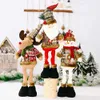 2023 Vrolijk Kerstfeest Retro Sneeuwvlok Plaid Rekbare Pop Kerstman Elanden Sneeuwpop Kerst Decor Voor Thuis Xmas Ornamenten Gift L230620