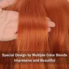 Pelucas de encaje, peluca naranja jengibre, cuerpo ondulado, rubio sintético suelto para mujeres, parte T sin pegamento, prearrancada con pelo de bebé 230807