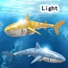 Electric/RC Animals RC Shark Robot Children Pool Beach Toy For Kids Boys Girl Fun Water Spray Simulation Whale Animals Submarine Remote Control Fish 230808