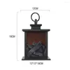 Luci notturne Lampade a lanterna a fiamma a LED Simulazione Camino Lampada portatile illuminata senza fiamme Cortile Decorazione della stanza Regalo