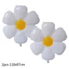 Autres fournitures de fête d'événement rose jaune blanc marguerite fleur feuille ballons Plumeria boule d'hélium mariage anniversaire décoration bébé douche Po accessoires 230808