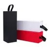 Red Black White Reusable Folding Red Wine Box Gift Folding Box LX4819