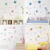 Wall Stickers Watercolor Pink Balloon Bunny Cloud for Kids Room Baby Nursery Decoration Decals Boy and Girls Gifts PVC 230808