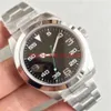 2019 Sprzedawanie klasycznych mężczyzn Watch 40 mm czarna duża tarcza szafirowa szklanka automatyczna ruch stalowy pasek męski na rękę