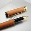 Vintage Wood Body Ballpoint Pen Ball Pennor Fyll på 0,7 mm Roller School officer Stationery Supplies