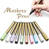 Painting Pens 10Lot Metallic Markers Paints Art Writing for Paper Stone Glass Wall Fabric Scrapbooking Metal 230807