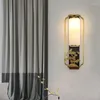 Candeeiro de parede WPD Latão LED Moderno Luxo Arandela Decoração de interiores Casa Quarto Cabeceira Sala Corredor Iluminação