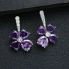 Kolczyki Dangle Love Flower For Women Party Wedding Party Dubai Bridal Jewelry Boucle D'Oreille Femme Prezent E10112