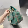 Tasarımcılar Klasik Flep Tweed omuz çantaları çanta en kaliteli kapitone matelasse moda inci zinciri kadınlar crossbody çanta deri astar kotları lüks tasarımcı çanta