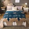 Dekens Plaid voor Bedden Bloem Gedrukt Coral Fleece Deken op het Bed Zacht Warm Flanellen Sprei Koningin Koning Winter 230808