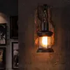 Wall Lamp Antique Style Industrial Wood Sconce Light E27 Fixture Dekorera