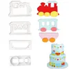 Baking Moulds Farm Animal Cookie Cutters Set Cake Decor With Cow Pig Sheep Tractor Biscuit Mold Barnyard Cutter For Kids DIY