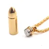 Pendant Necklaces 1PC Bullets Stainless Steel for Daily Wearing Party Highlight Your Different Dressing Up Mens Classic Necklace 230807