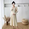 Moderskapsklänningar 6813# Autumn Winter Korean Fashion Sticked Maternity Sweaters Dress Elegant A Line Slim Clothes For Pregnant Women Pregrancy HKD230808