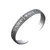 Bangle Vintage Zilveren Kleur Stamper Scepter Voor Mannen Vrouwen Mysterieus Symbool Mantra Unisex Sieraden