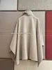 Women Cloaks Autumn and Winter loro piana Cashmere Mink Collars Cloak Black Beige