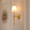 Vägglampa nordiskt koppar landsbygd för dekorativ spegel sovrum korridor trappor modern sconce inomhus armatur LED -lampor