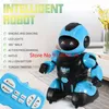 ElectricRc Hayvanlar Elektrikli Eğitim Eylem Programlama Akıllı RC Robot 24G 360 ° Yürüyüş Sing Dans Led Aydınlatma Uzaktan Kumanda Mini Oyuncak 230807