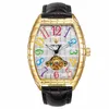 Wristwatches Luxury Pattern Watch Men's Fashion Glow Rectangle Fully Automatic Mechanical 2023