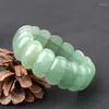 Strand Natural Dongling Jade Armband Hollow Carving Holy Device smycken Tillbehör för kvinnor män gåvor äkta jades armband