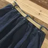 Męskie dżinsy 2023 Stretch Metal Belt Streetwear Denim Spodnie worka odzieży dla mężczyzn spodnie