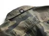 Męskie qnpqyx męskie kamuflaż dżinsowa kurtka Slim Fit Camo Jean for Man Trucker Kurtki płaszcza odzieży wierzchniej S-3xl Odkręcenie