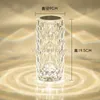 Bedroom INS Wind Rose Crystal Table Light Small Night Light Restaurant Atmosphere Pat Light Diamond Light HKD230808