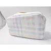 Cosmetic Bags Cases S M L XL Makeup Bag Rainbow Plaid Toiletry Storage Pouch Grid Pattern Outdoor Fanny Pack Travel Wash Cosmetic Bag Gift Organizer 230808