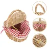 Dinnerware Sets Adult Gift Basket Picnic Weaving Snack Wicker Bread Vegetable Storage Fruit Serving Toddler