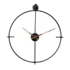 Wandklokken Klok Circulair Ijzer Metaal Mute Modern Kort Ontwerp Voor Thuis Woonkamer Decoratie Creatieve Ambachten Horloges